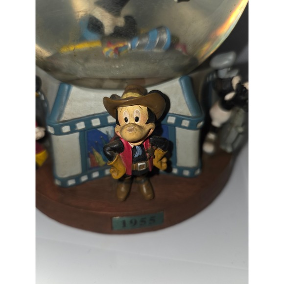 Disney Other - Disney Mickey Mouse Year 2000 Millenium Musical Snow Globe 1928-1955 Figures